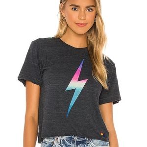 Aviator Nation Lighting Bolt Boyfriend Tee